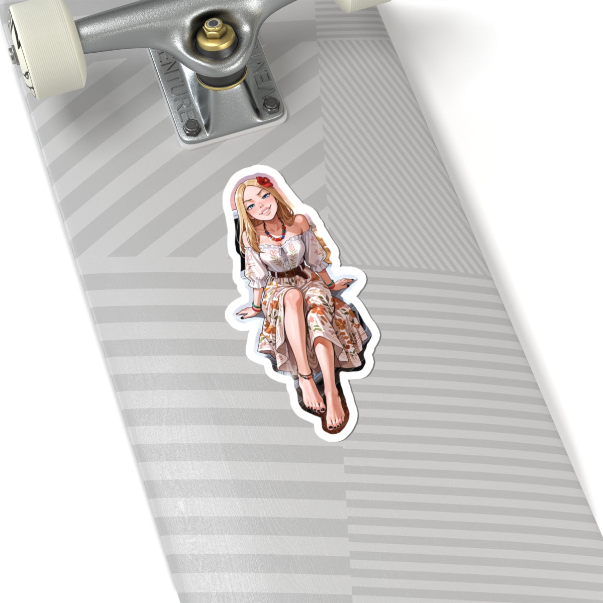Hippie Girls Feet 05, Terra V1 | Kiss-Cut Sticker