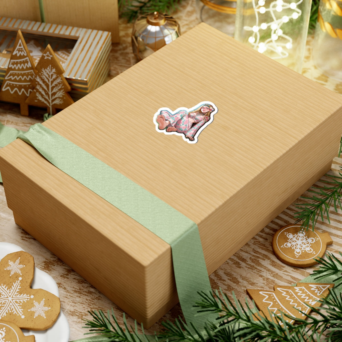 Hippie Girls Feet 08, Honey Lemon V1 | Kiss-Cut Sticker