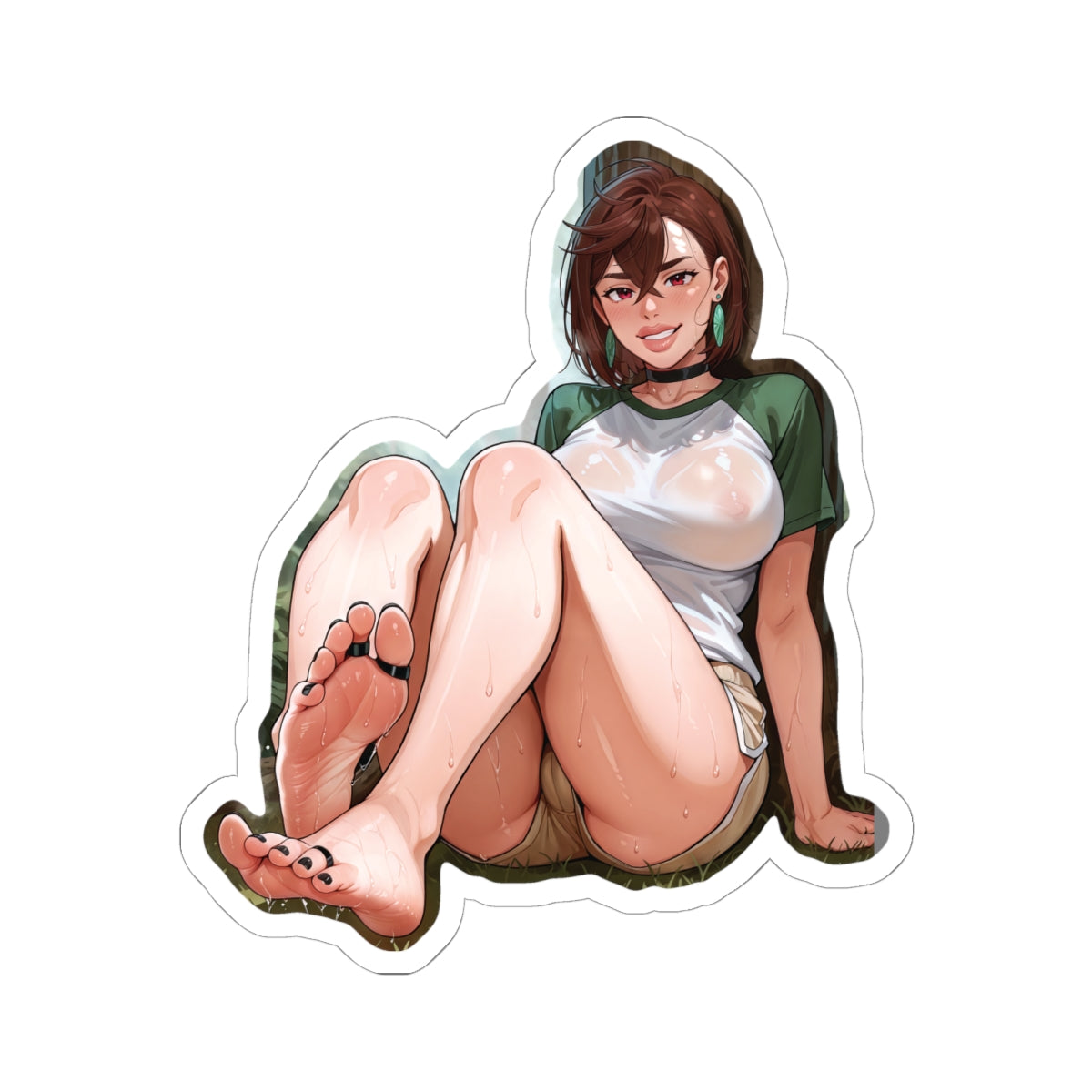 Summer Camp Feet 09, Momo Ayase V1 | Kiss-Cut Sticker