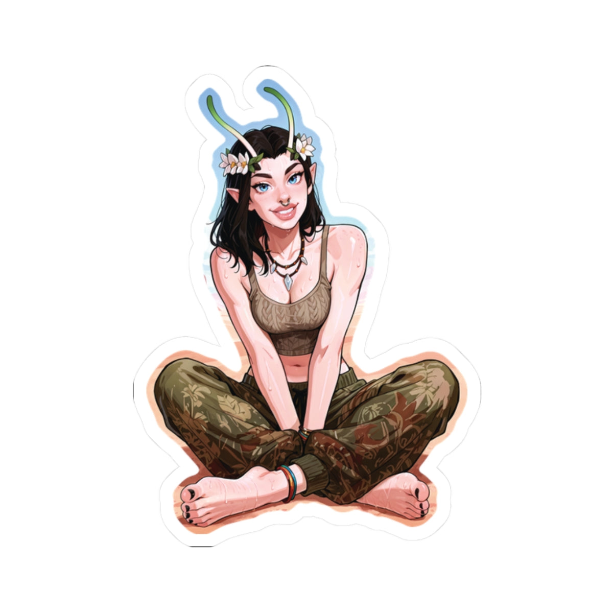 Hippie Girls Feet 01, Mantis V1 | Kiss-Cut Sticker