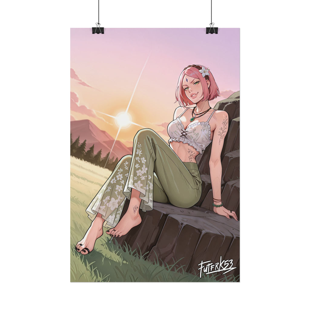 Hippie Girls Feet 06, Sakura V1 | Rolled Poster Art