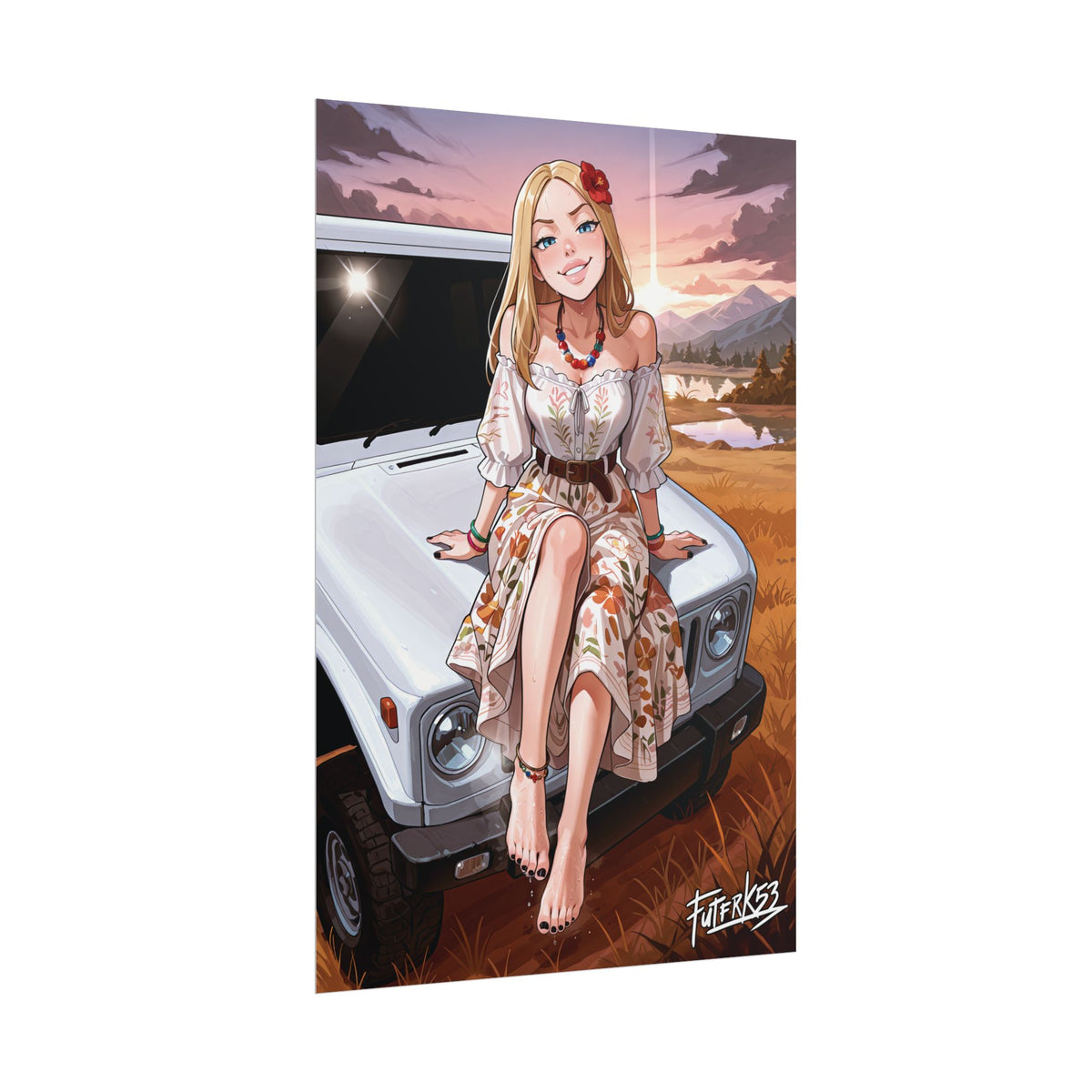 Hippie Girls Feet 05, Terra V1 | Rolled Poster Art