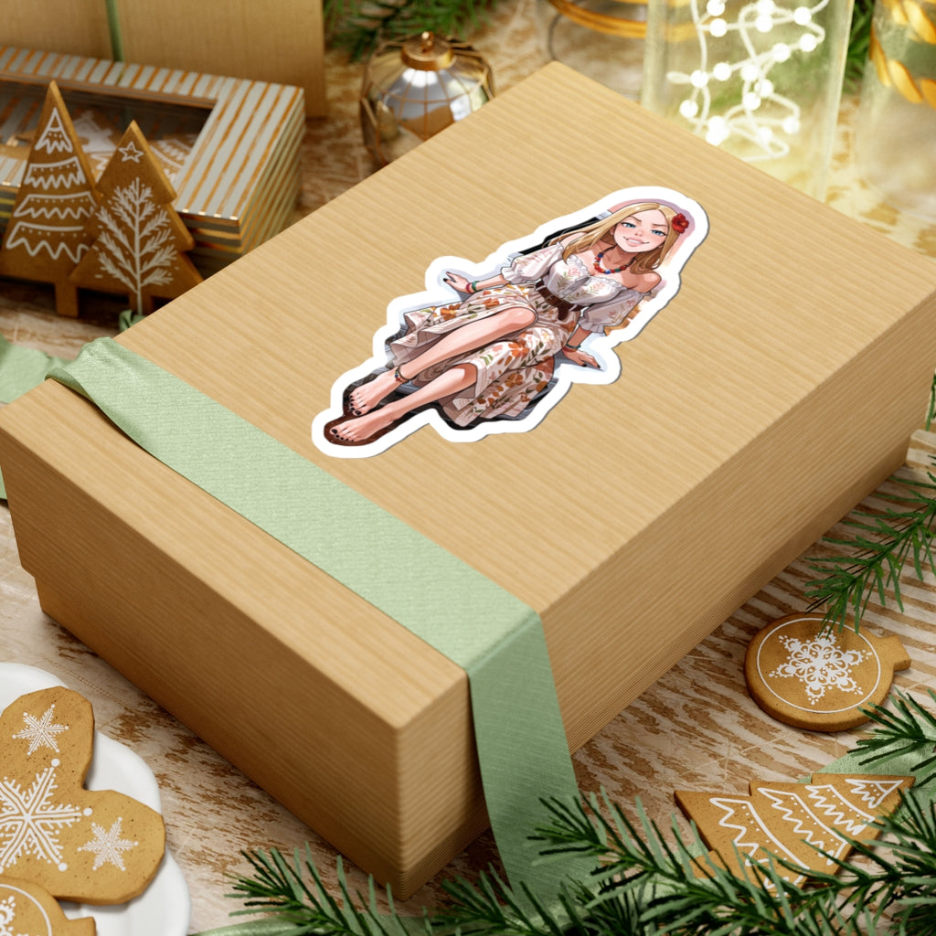 Hippie Girls Feet 05, Terra V1 | Kiss-Cut Sticker
