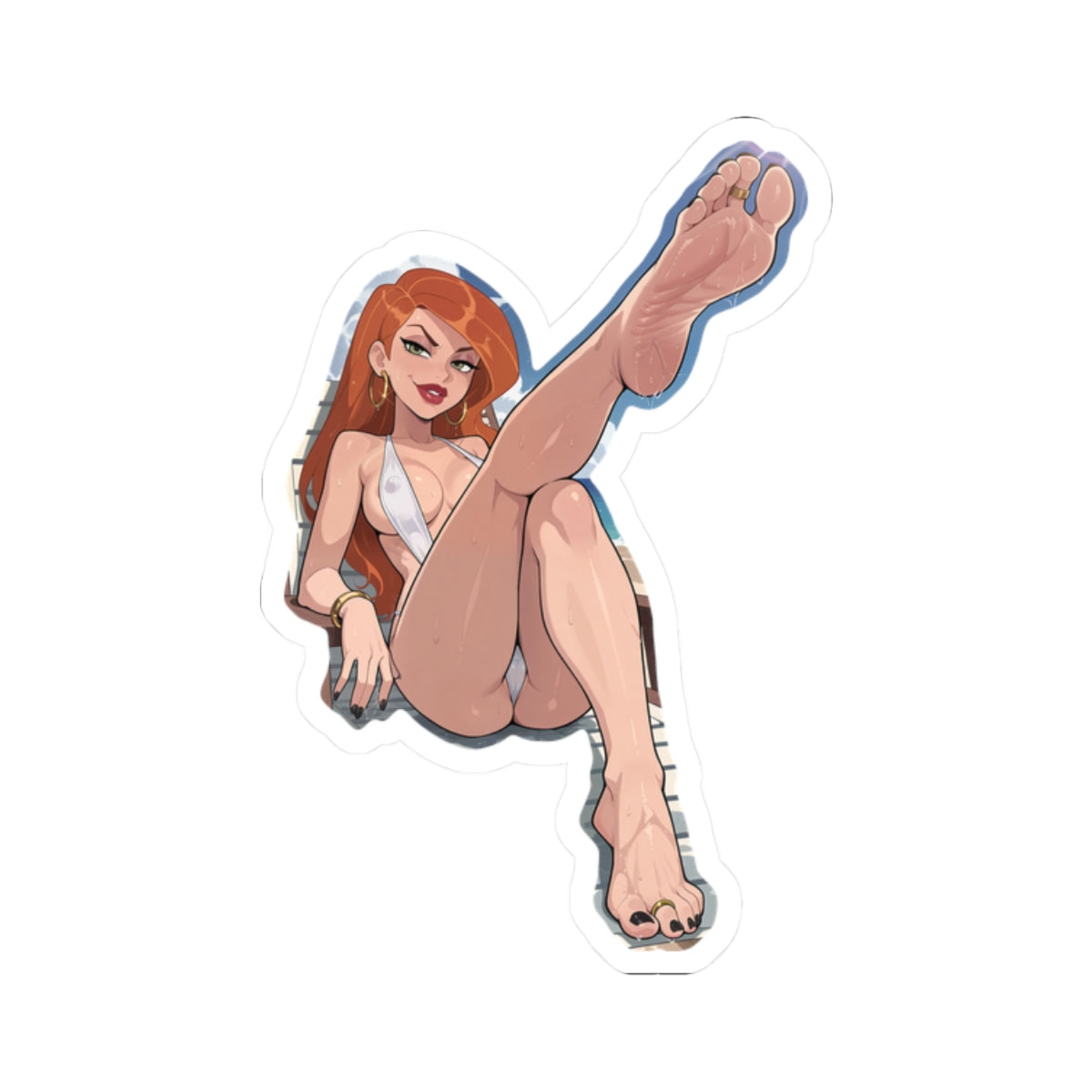 Swimsuit Babes Feet 01, Kim Possible | Kiss-Cut Sticker