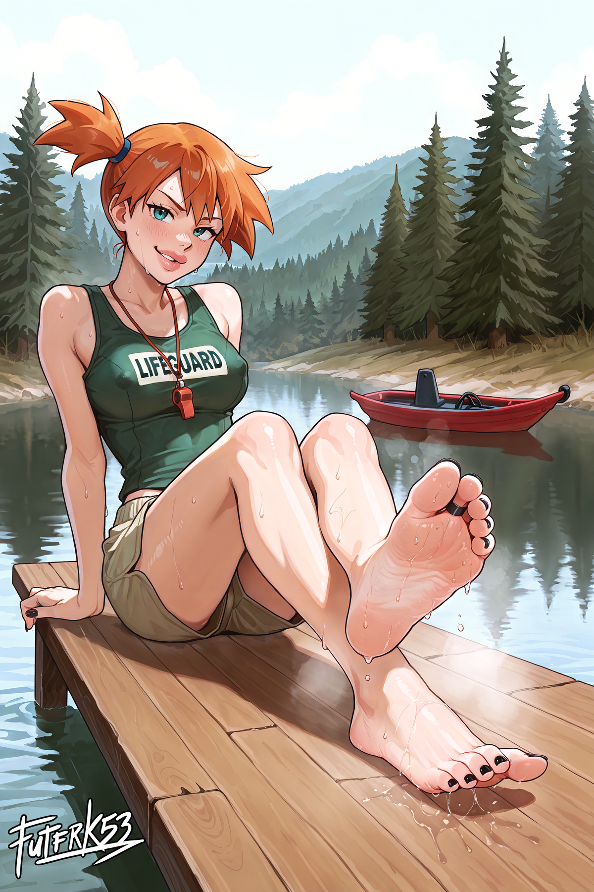 Summer Camp Feet 08, Misty V1 | Rolled Poster Art
