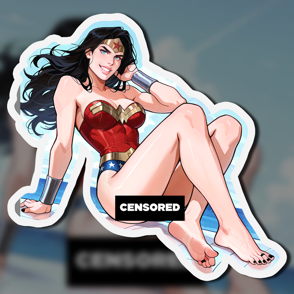 Definitive Series Feet 02, Wonder Woman V1 | Kiss-Cut Sticker