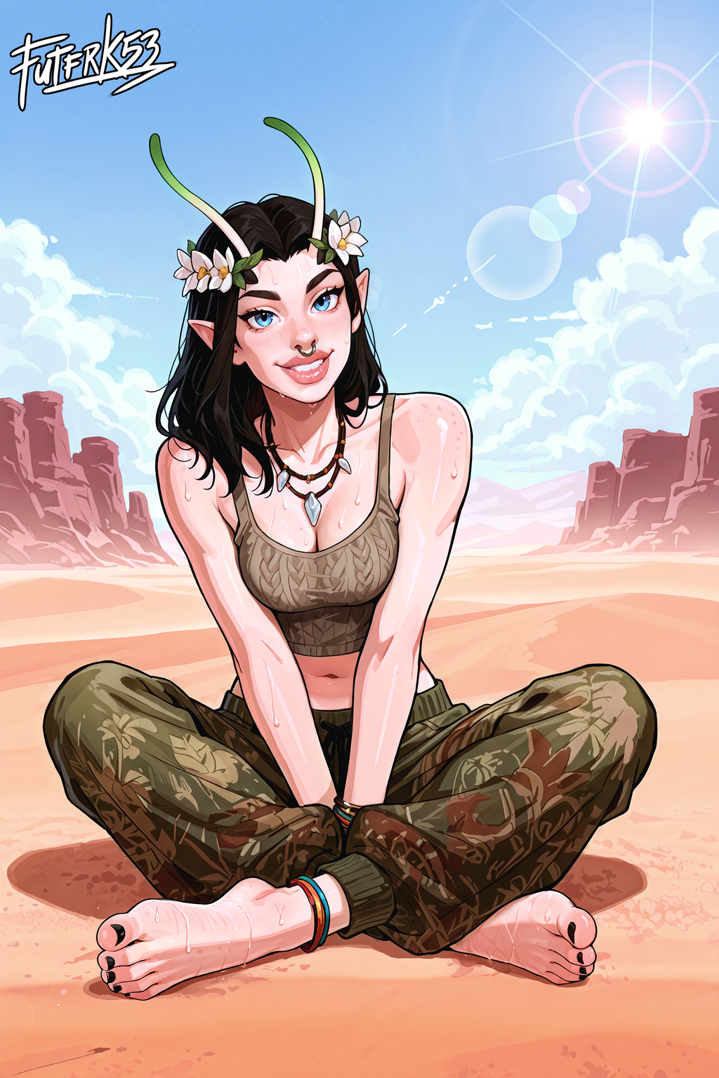 Hippie Girls Feet 01, Mantis V1 | Rolled Poster Art
