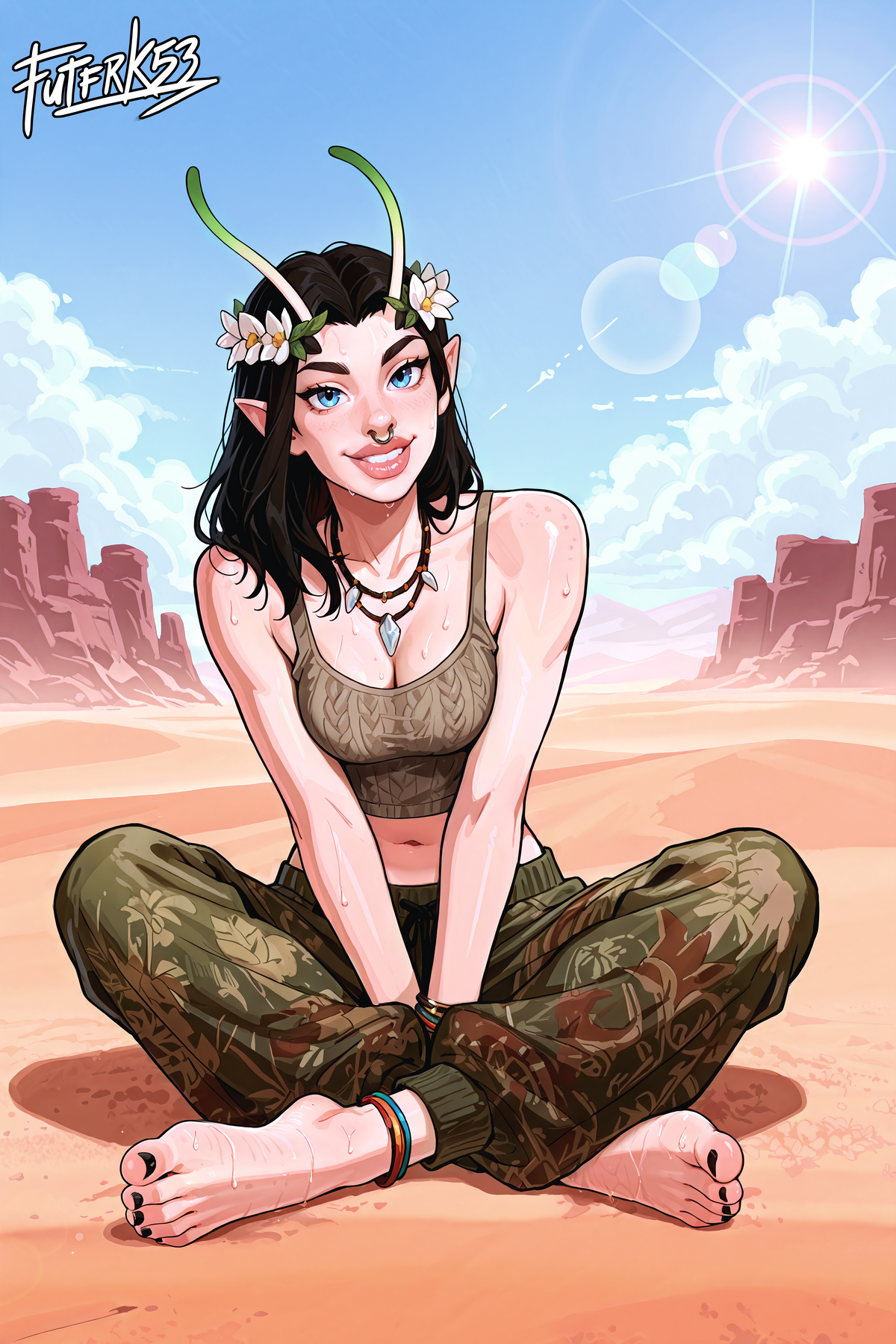 Hippie Girls Feet 01, Mantis V1 | Rolled Poster Art