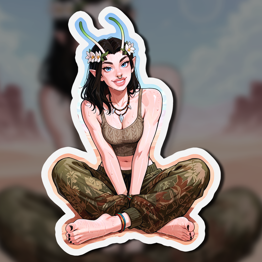 Hippie Girls Feet 01, Mantis V1 | Kiss-Cut Sticker
