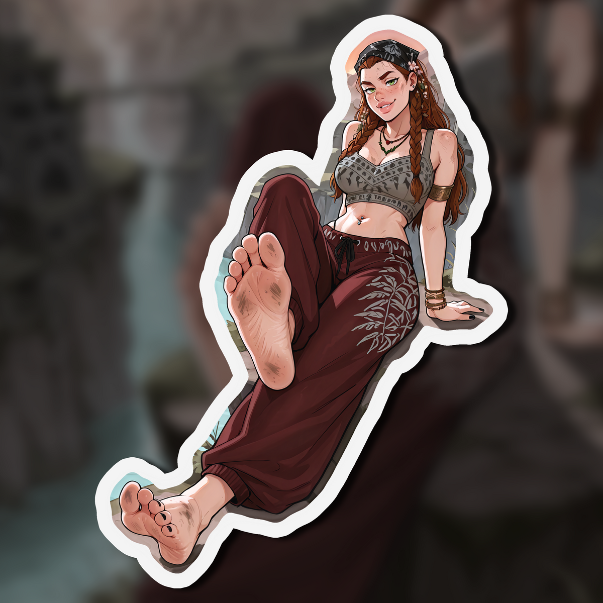 Hippie Girls Feet 02, Aloy V1 | Kiss-Cut Sticker