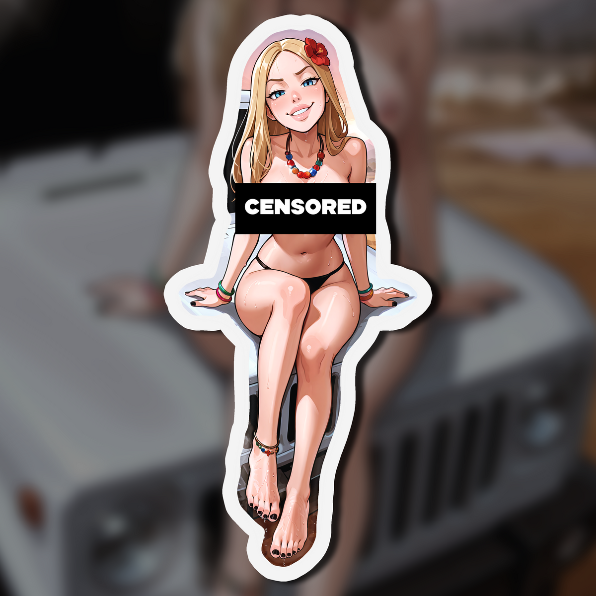 Hippie Girls Feet 05, Terra V2 | Kiss-Cut Sticker