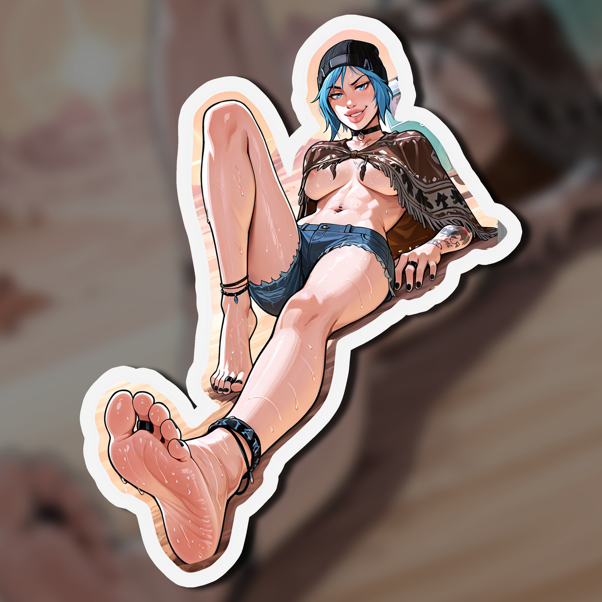 Hippie Girls Feet 07, Chloe V1 | Kiss-Cut Sticker