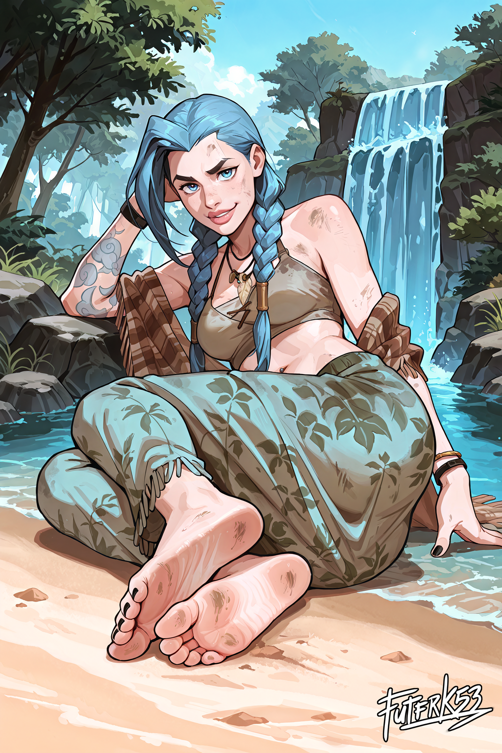 Hippie Girls Feet 09, Jinx V1 | Rolled Poster Art