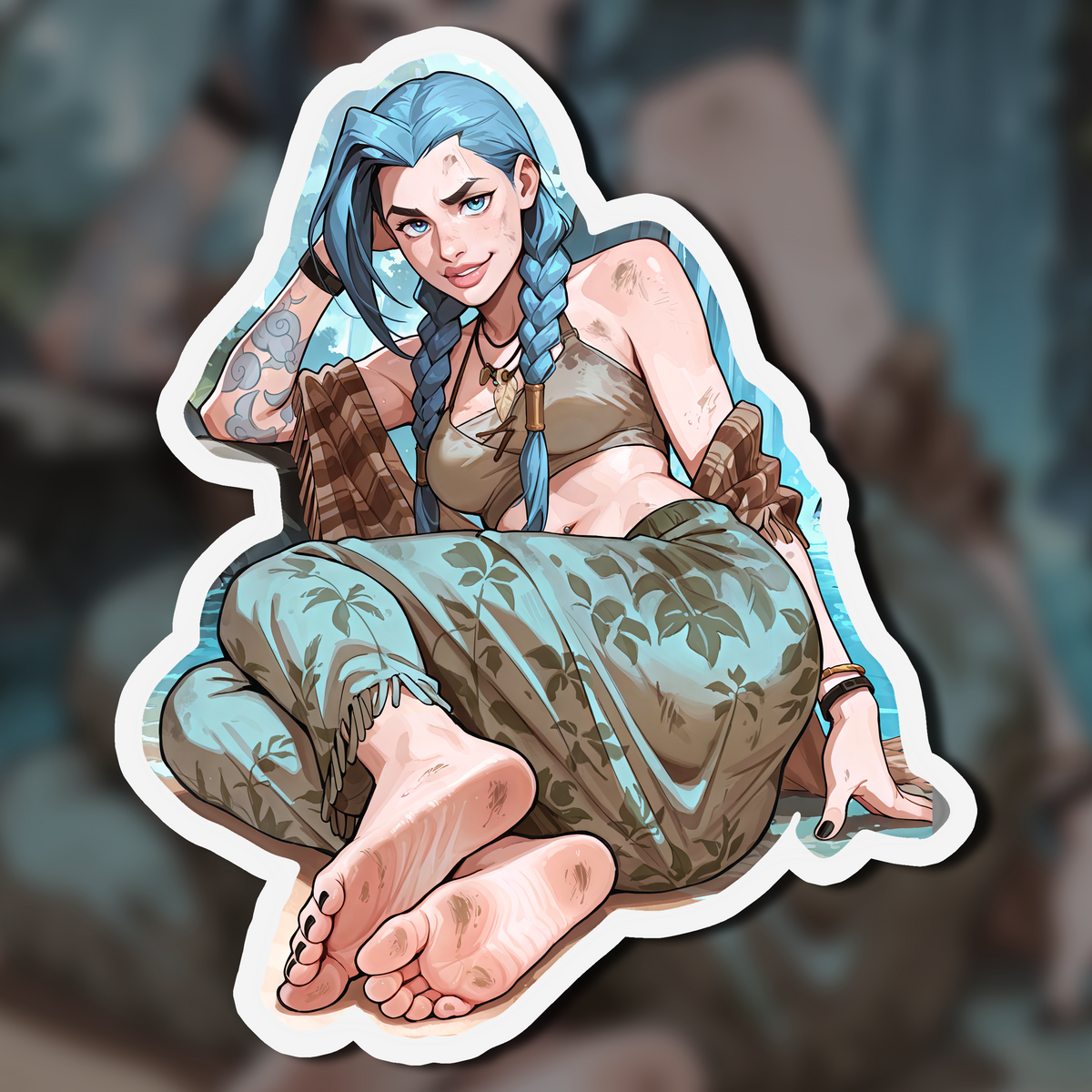 Hippie Girls Feet 09, Jinx V1 | Kiss-Cut Sticker