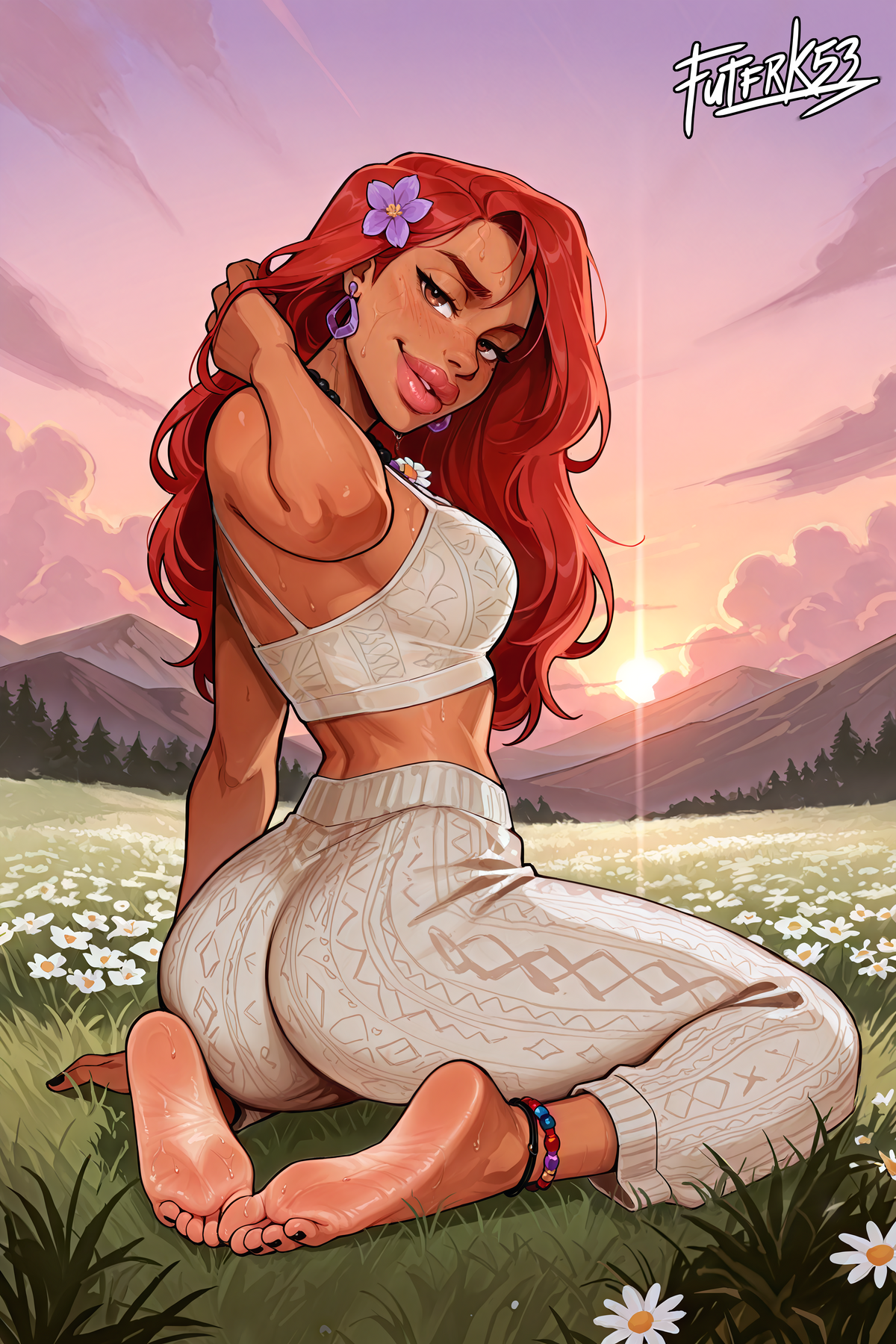 Hippie Girls Feet 10, Roxanne Rover (Human) V1 | Rolled Poster Art