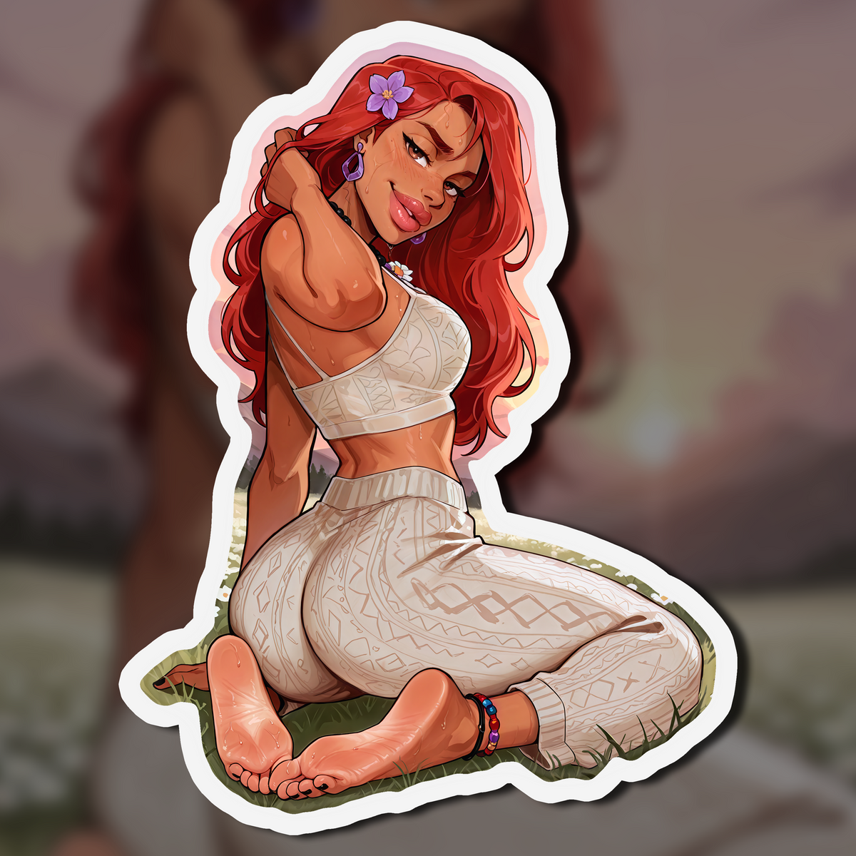 Hippie Girls Feet 10, Roxanne Rover (Human) V1 | Kiss-Cut Sticker