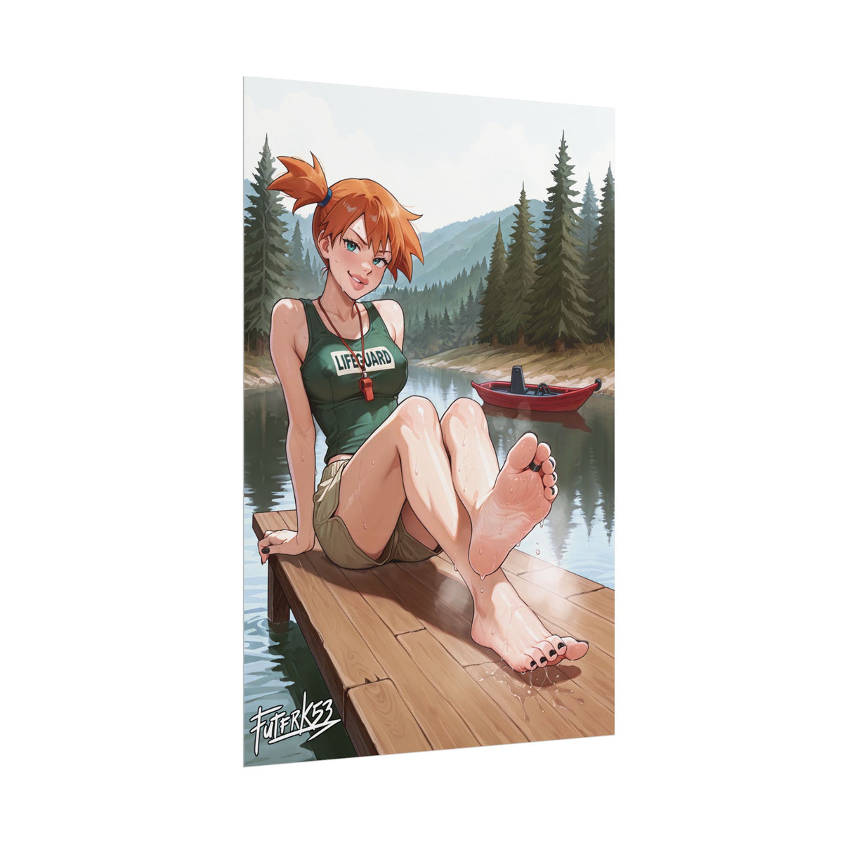 Summer Camp Feet 08, Misty V1 | Rolled Poster Art