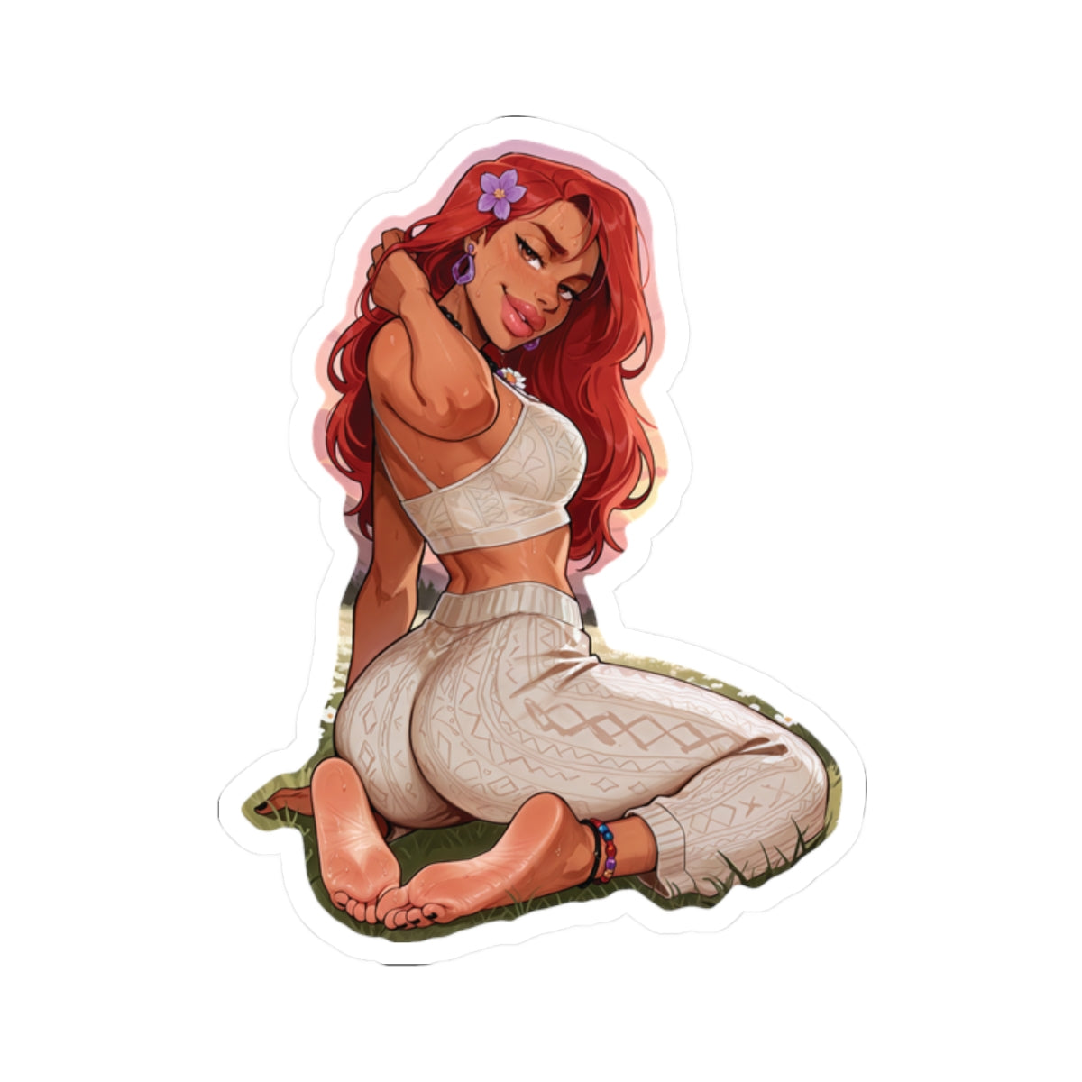 Hippie Girls Feet 10, Roxanne Rover (Human) V1 | Kiss-Cut Sticker