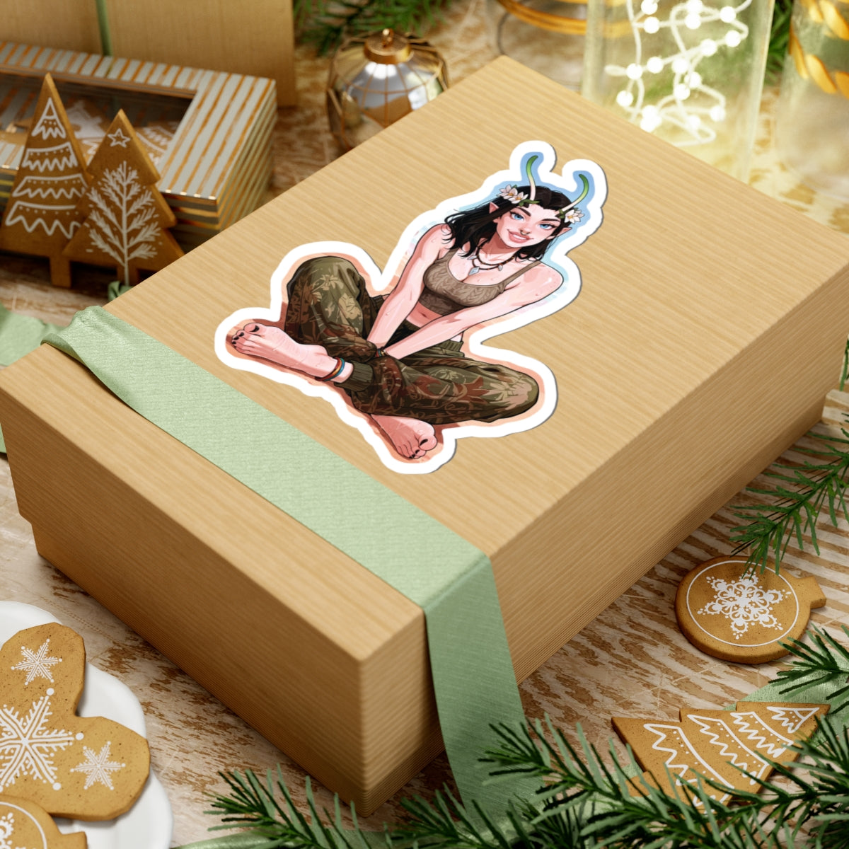 Hippie Girls Feet 01, Mantis V1 | Kiss-Cut Sticker
