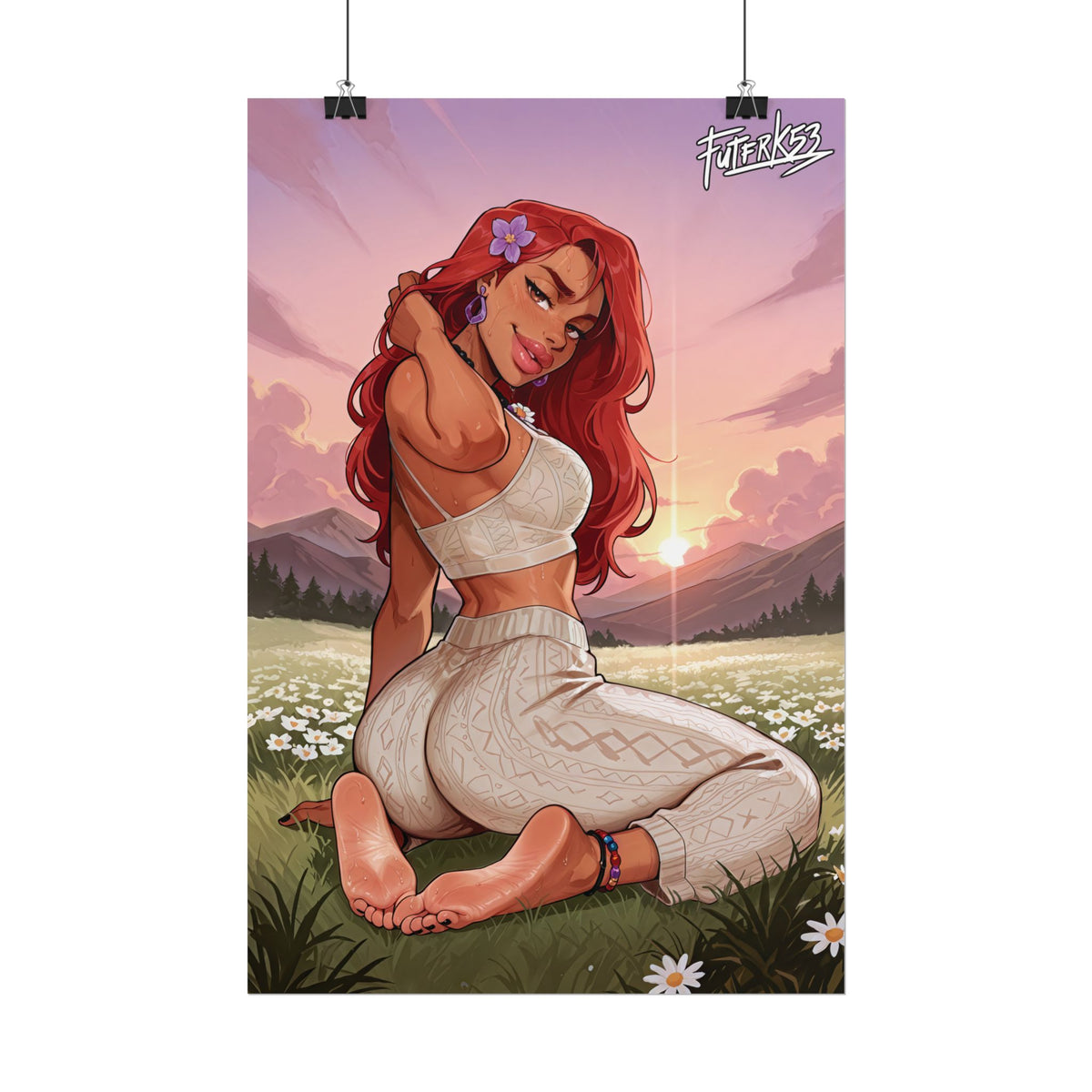 Hippie Girls Feet 10, Roxanne Rover (Human) V1 | Rolled Poster Art