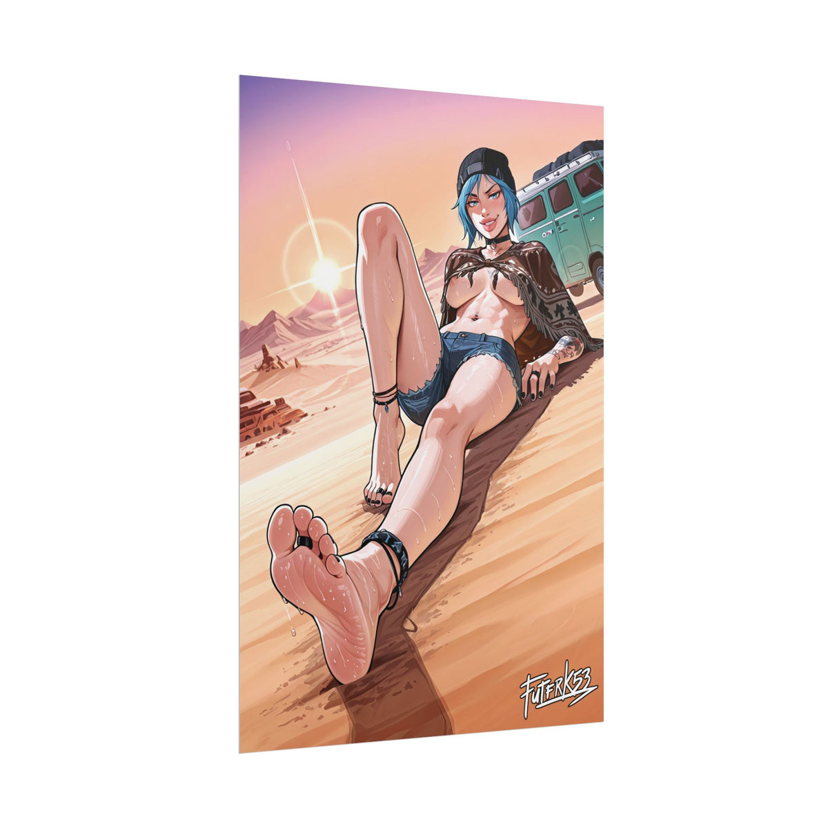 Hippie Girls Feet 07, Chloe V1 | Rolled Poster Art
