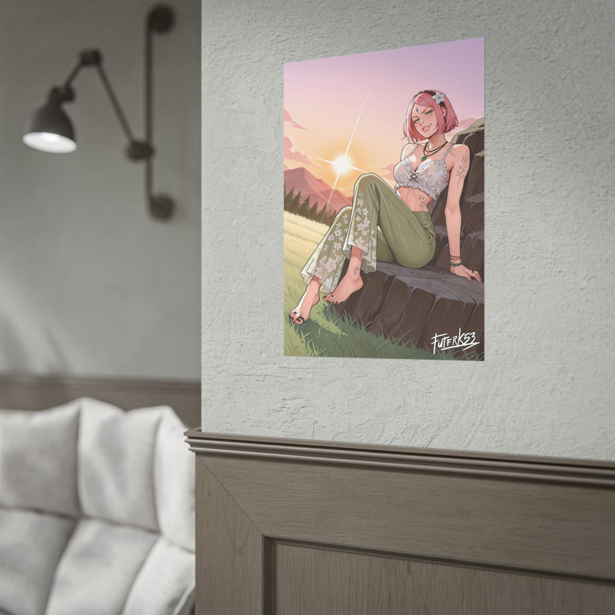 Hippie Girls Feet 06, Sakura V1 | Rolled Poster Art